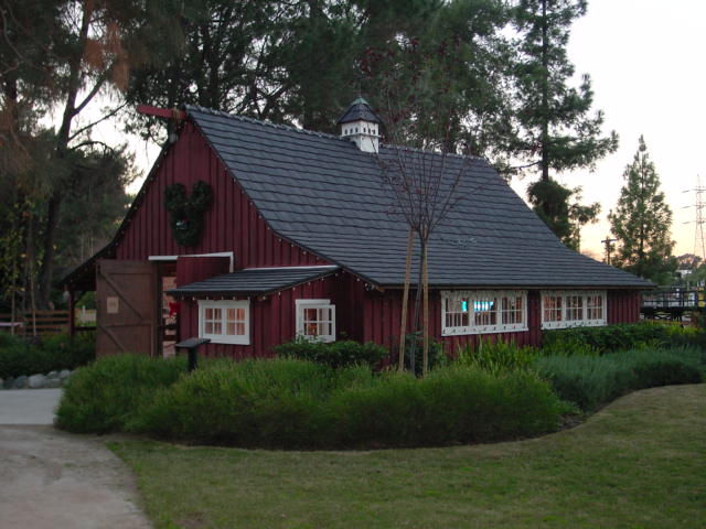 The Walt Disney Barn as it sits on the property at Los Angeles Live Steamer's