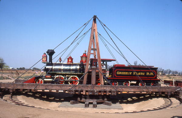 The Emma Nevada sits on the newly restored turntable at the OERM.