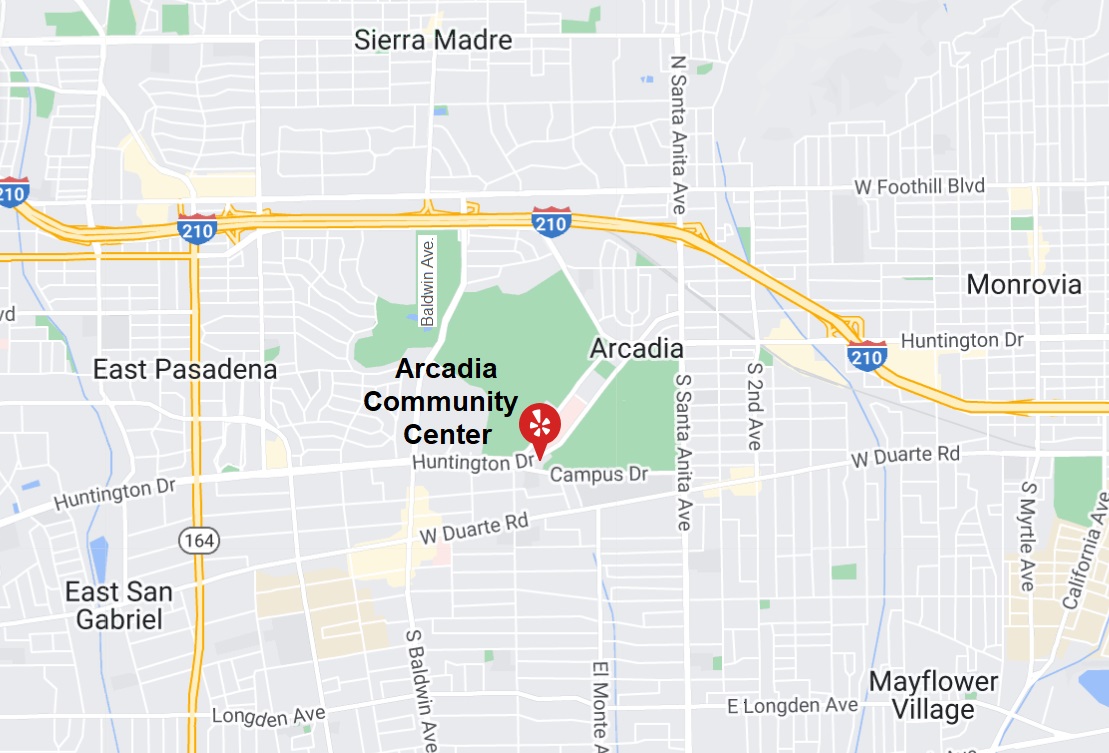 Arcadia Community Center Driving Map