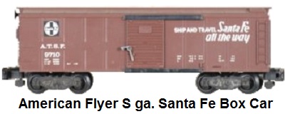 American Flyer S gauge #9710 Santa Fe Box Car