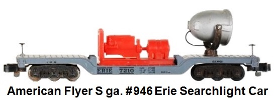 American Flyer S gauge #946 Erie Searchlight Car
