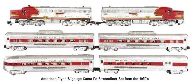 American Flyer Santa Fe Streamliner set circa 1950