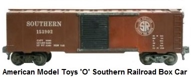 AMT American Model Toys 'O' gauge catalogue #8001 Southern Railroad box car