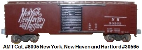 AMT American Model Toys 'O' gauge catalogue #8005 New York New Haven and Hartford box car
