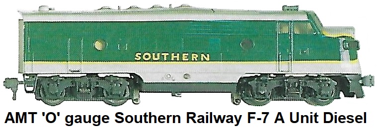 AMT American Model Toys 'O' gauge Southern Railway F-7 A Unit Diesel Locomotive
