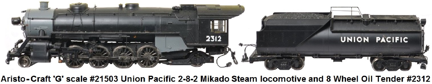 Aristo-Craft modern G scale #21503 Union Pacific Mikado steam locomotive