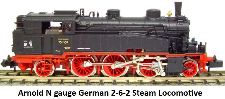 Arnold 0155 N gauge German 2-6-2 Steam Locomotive