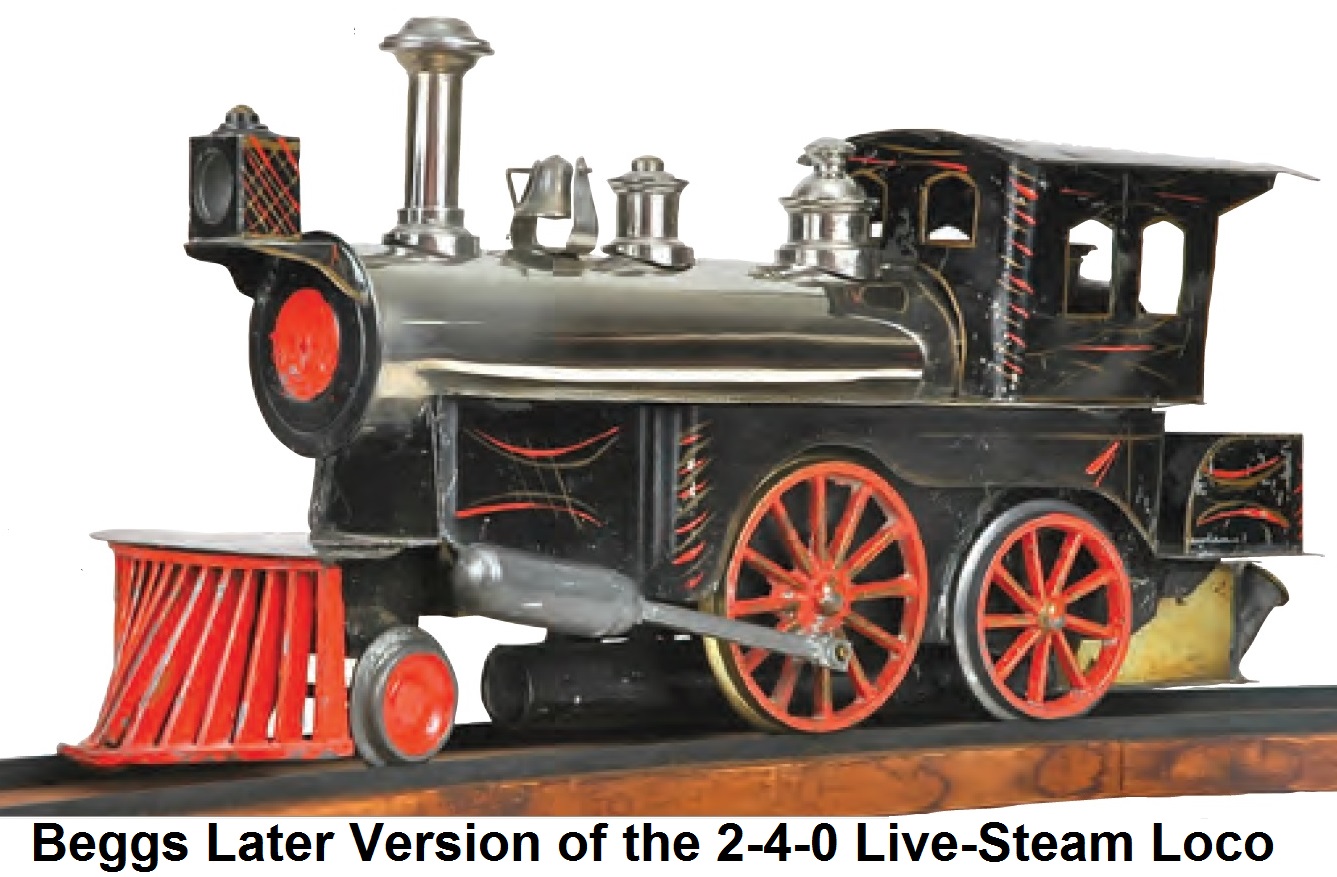 Beggs later Live-Steam Loco in a 2-4-0 wheel arrangement with coal bin in 1 gauge