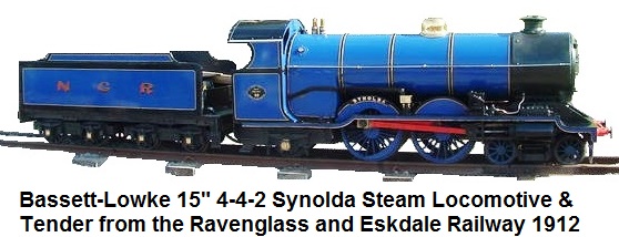 Bassett-Lowke built Class 30 4-4-2 Synolda Steam Locomotive built 1912 from the Ravenglass and Eskdale Railway