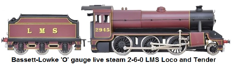 Bassett-Lowke 'O' gauge live steam 2-6-0 LMS Mogul #2945