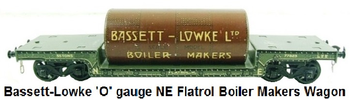 Bassett-Lowke 'O' gauge NE Flatrol Bassett Lowke Ltd Boiler Makers Wagon