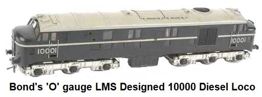 Bonds of O'Euston Road Ltd., London 'O' gauge LMS designed 1000 Diesel loco circa 1956
