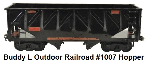 Buddy L #1007 3¼ inch Outdoor Railroad bottom Hopper car