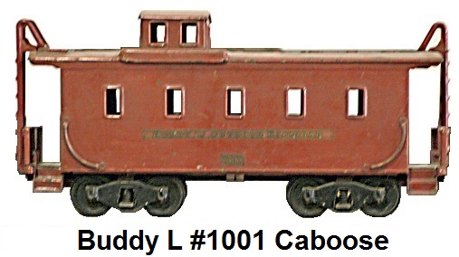 Buddy L #1001 3¼ inch Outdoor Railroad red caboose