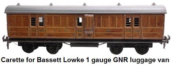 Carette for Bassett-Lowke 1 gauge GNR luggage van