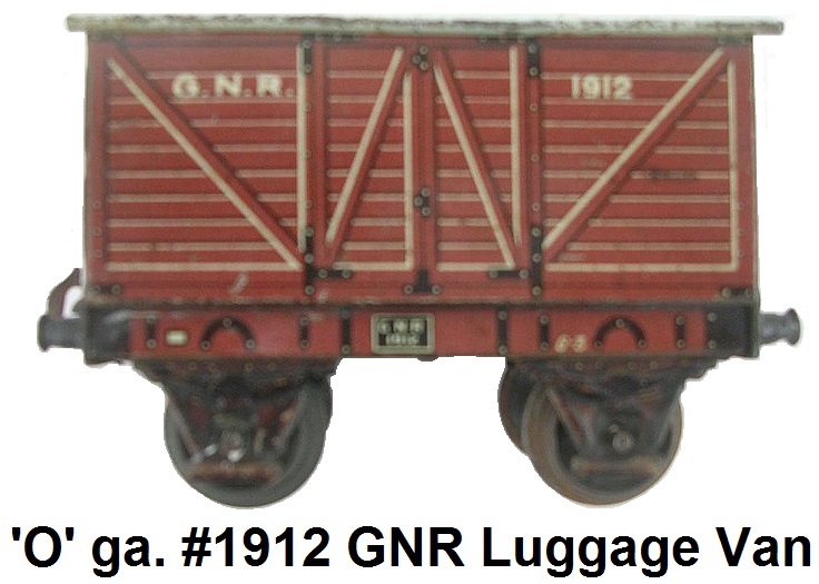 Carette 'O' gauge Great Northern Railway Luggage Van #1912