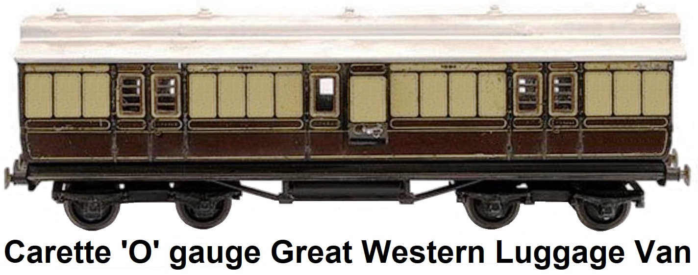 Carette 'O' gauge Great Western Luggage Van