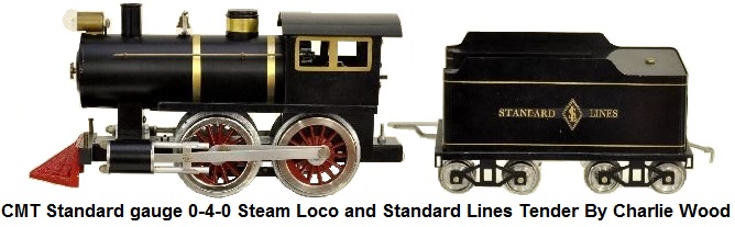 Classic Model Trains Standard gauge by Charlie Wood 0-4-0 steam loco with Standard Lines tender
