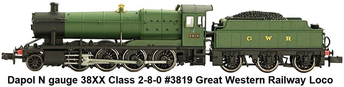 Dapol N gauge 38XX Class #3819 GWR Green