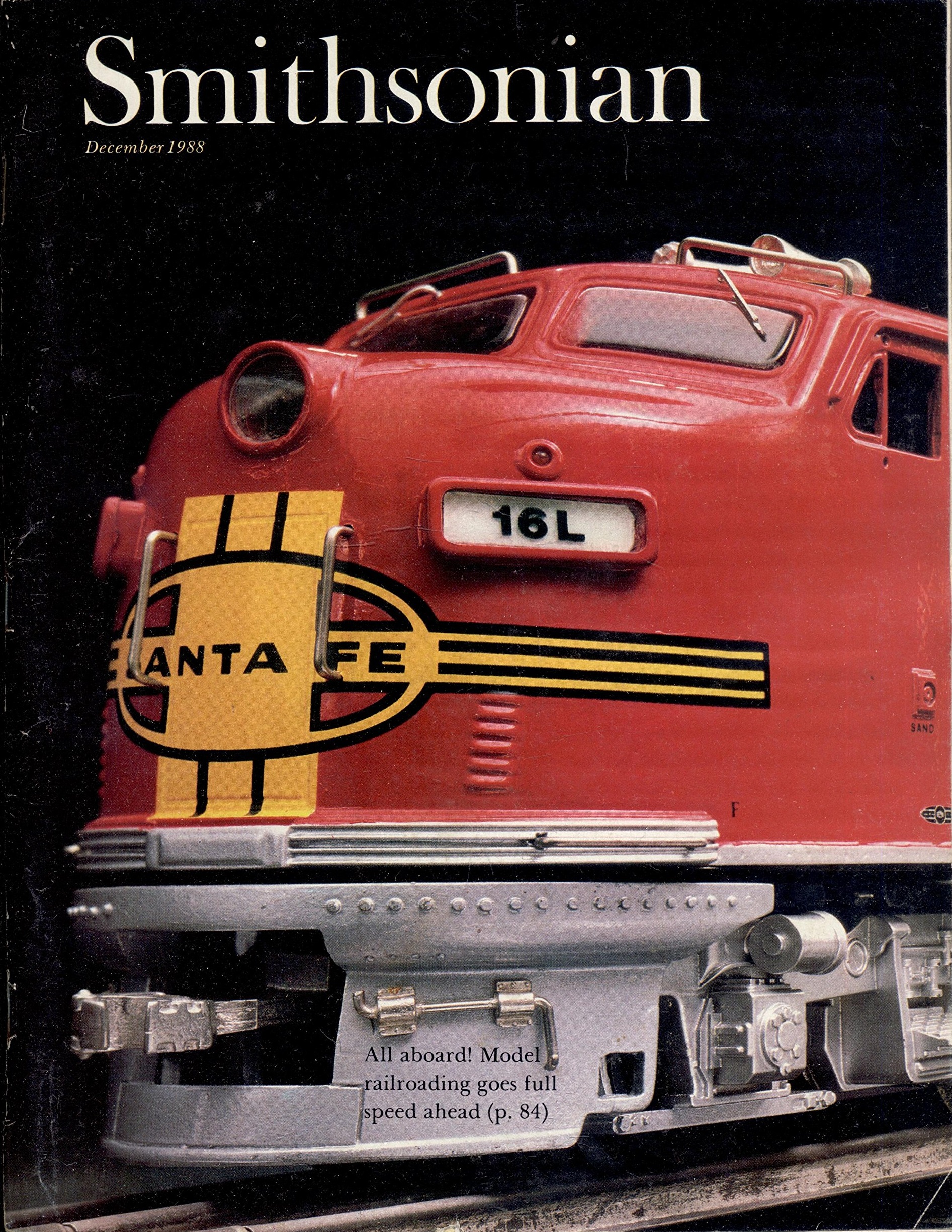 DeHanes Transportation Milestones Standard gauge Santa Fe RR F-3 A unit on the Cover of the Smithsonian Magazine