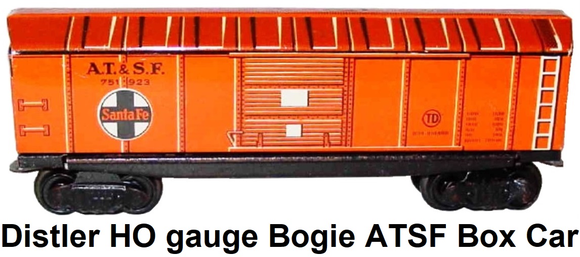 Johann Distler HO gauge bogie ATSF box car circa 1957