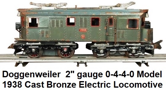 Doggenweiler 2″ gauge 0-4-4-0 loco circa mid 1940's made of cast bronze