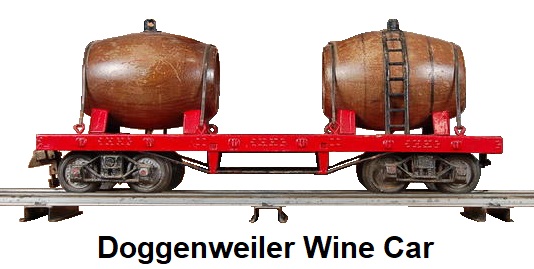 Doggenweiler 2″ gauge tinplate wine vat car, from South America