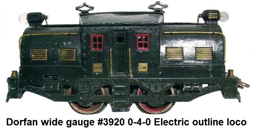 Dorfan Standard gauge cast #3920 Whaleback Electric Outline locomotive with Loco-Bilder motor