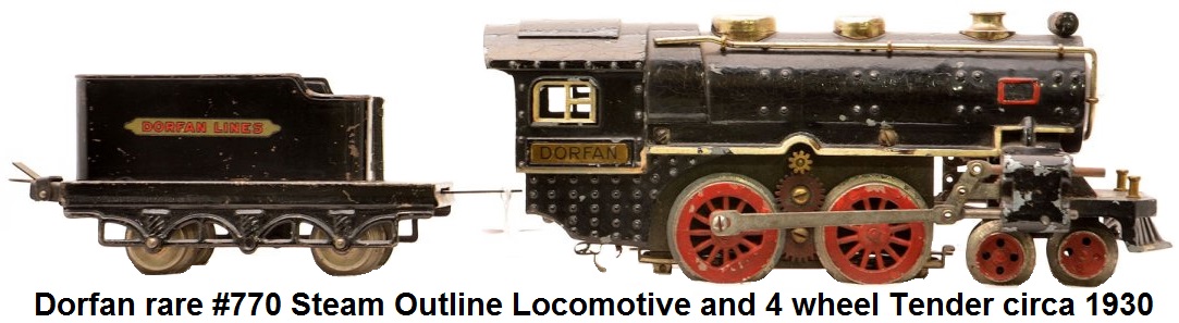 Dorfan scarce #770 Steam loco and Tender circa 1930