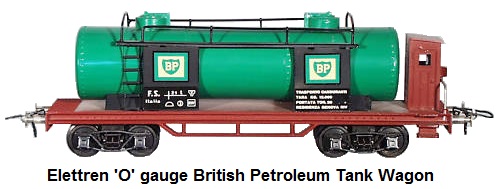 Elettren 'O' gauge British Petroleum Tank wagon