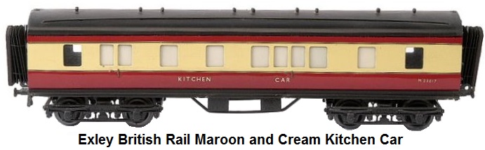 Exley British Rail 'O' gauge maroon and cream Kitchen Car