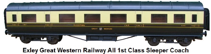 Exley Great Western Railway All First Class Sleeper Car