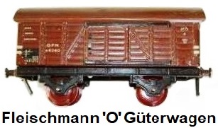 Fleischmann 'O' gauge 4-wheeled tinplate Güterwagen Covered van