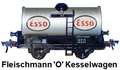 Fleischmann 'O' gauge 4-wheeled tinplate Esso Kesselwagen (Tank wagon)