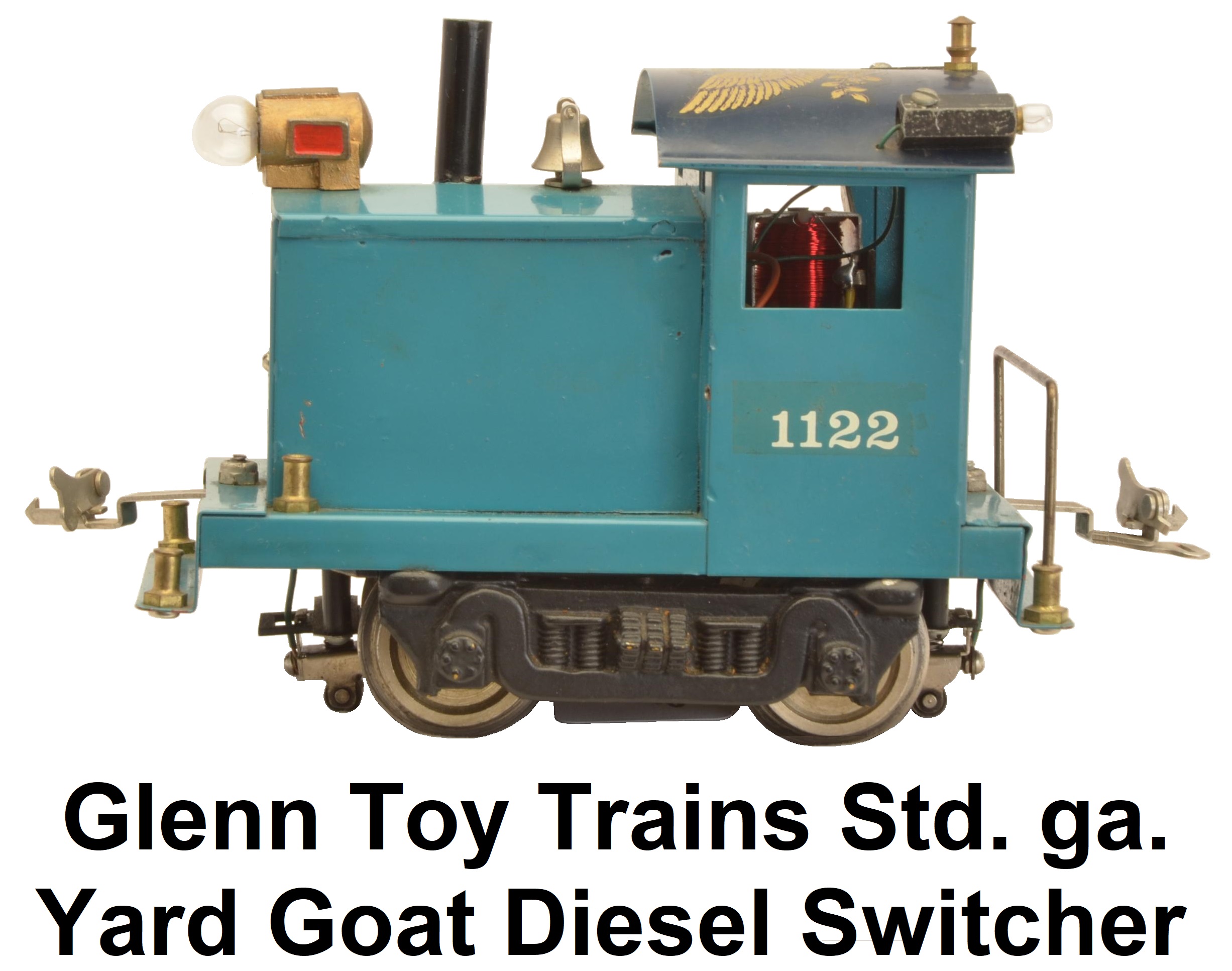 Glenn Gerhart Glenn Toy Trains Std. Ga. Blue Yard Goat Diesel Switcher Numbered 1122