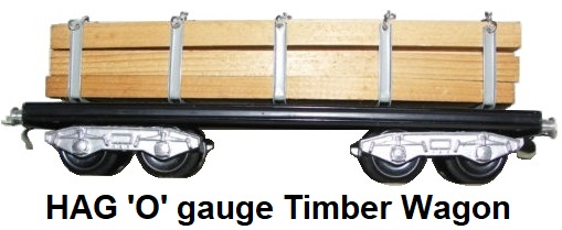 HAG 'O' gauge 8-wheeled timber wagon
