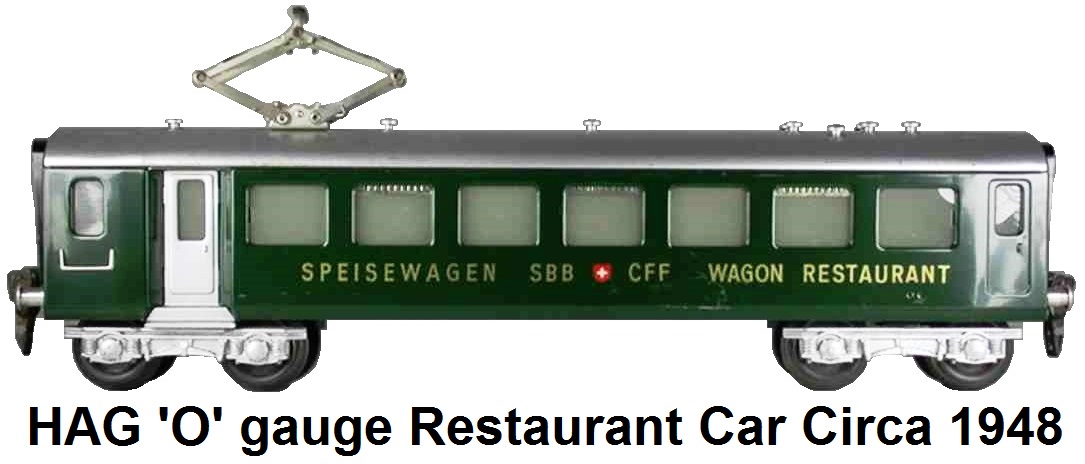 HAG 'O' gauge Restaurant Car circa 1948