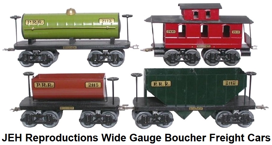 JEH Reproductions Wide Gauge Boucher Freight Cars
