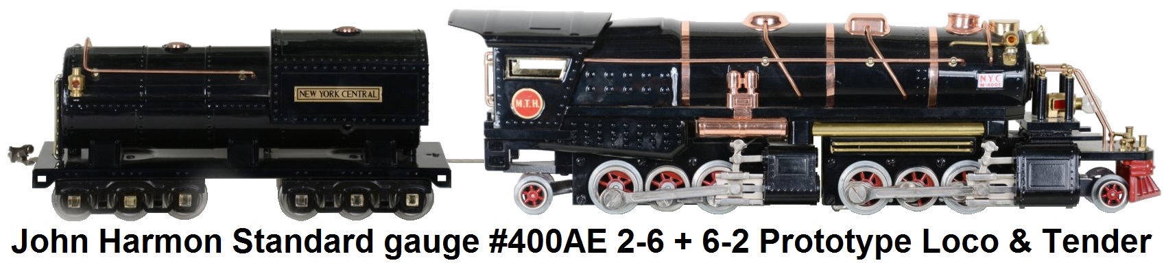 John Harmon designed Standard gauge 400AE 2-6-6-2 Prototype Loco and tender