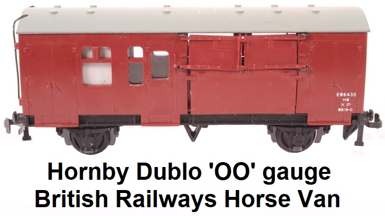 Hornby Dublo OO 4315Dublo-SD01 Horse box with Horse in BR Maroon