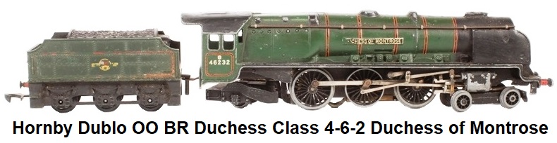 Hornby Dublo OO 31012HornbyDublo-SD Duchess Class 4-6-2 'Duchess of Montrose' #46232 in BR Green for 3-rail