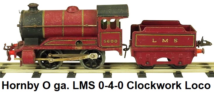 Hornby #501 Postwar 0-4-0T #5600 Clockwork Loco in 'O' gauge