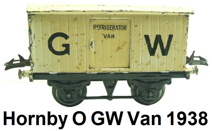 Hornby 'O' gauge GW Early Edition Refrigerator Van Circa 1938 Vintage Tinplate