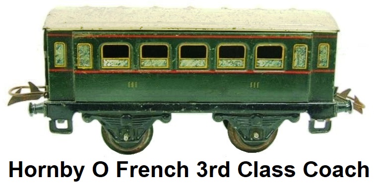 Hornby 'O' gauge French All 3rd Passenger Coach