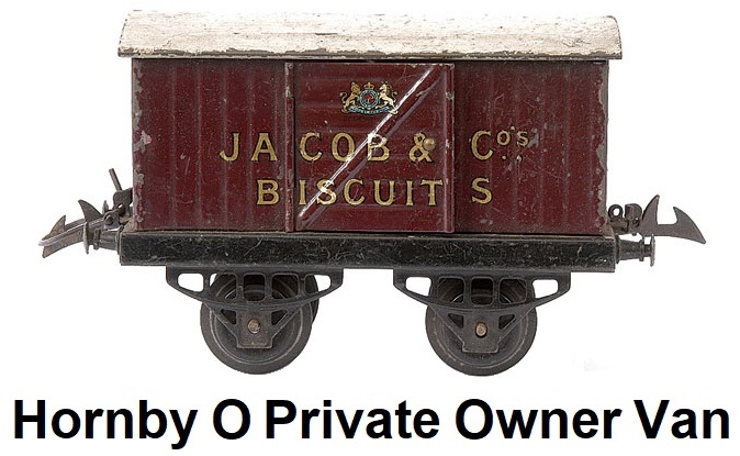 Hornby 'O' gauge Private Owner Van Jacobs & Co Biscuits