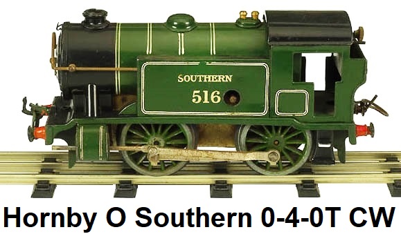 Hornby O gauge #1 Special 0-4-0 Tank Loco Southern Green #516, clockwork