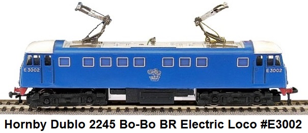 Hornby Dublo 2245 Bo-Bo BR blue Overhead Electric Locomotive #E3002