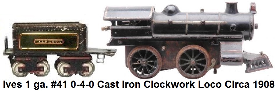 Ives #41 Clockwork 0-4-0 Steam Outline Loco in #1 gauge circa 1908