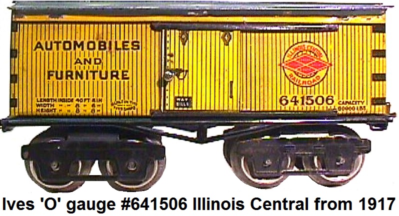 Ives 'O' gage #641506 Illinois Central Merchandise car circa 1917