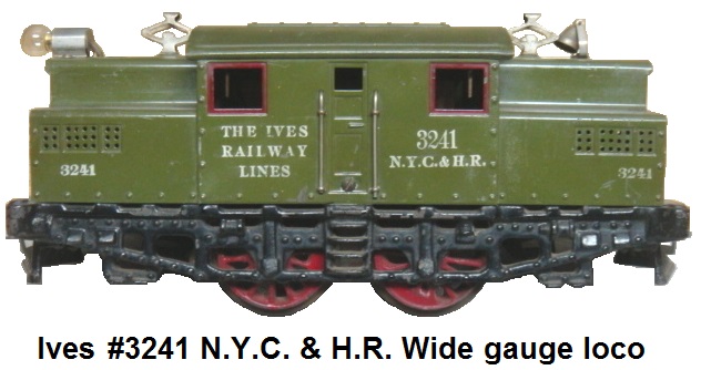 Ives #3241 Wide gauge 0-4-0 electric outline loco circa 1922-1924 